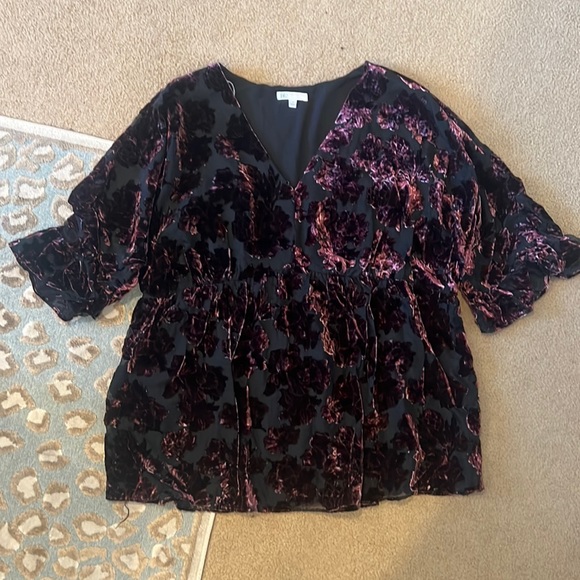 Burn out velvet top - Picture 1 of 11